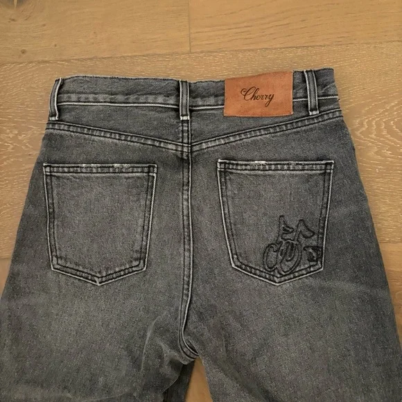 Cherry LA Charcoal Straight Jeans